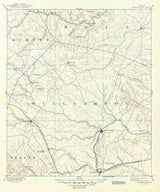 1893 Topo Map of Georgetown Texas - Bell - Temple - Blanco