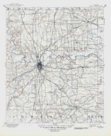1894 Topo Map of Fort Worth Texas - Tarrant - Dallas - Johnson - Ellis
