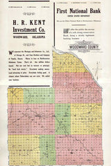 1910 Map of Woodward County Oklahoma