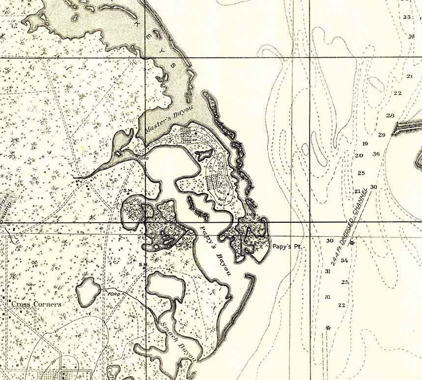 1921 Topo Map of St Petersburg Quad Florida - Old Tampa Bay