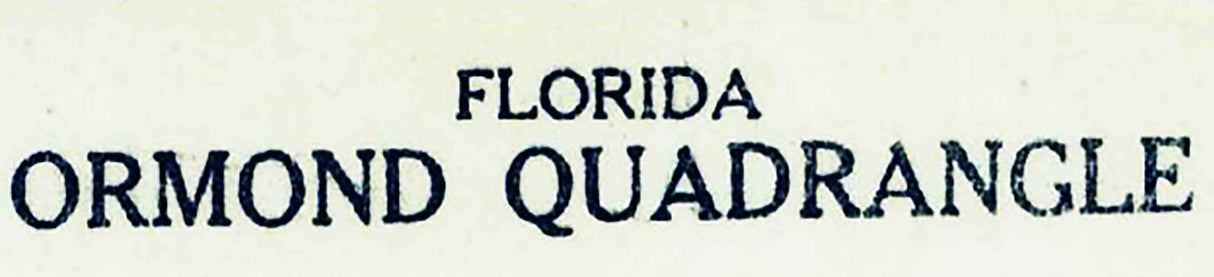 1937 Topo Map of Ormond Quad Florida - Daytona - Dinner Island