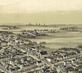 1893 Panoramic Map of Fleetwood Berks County Pennsylvania