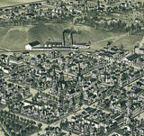 1895 Panoramic Map of Clearfield Pennsylvania