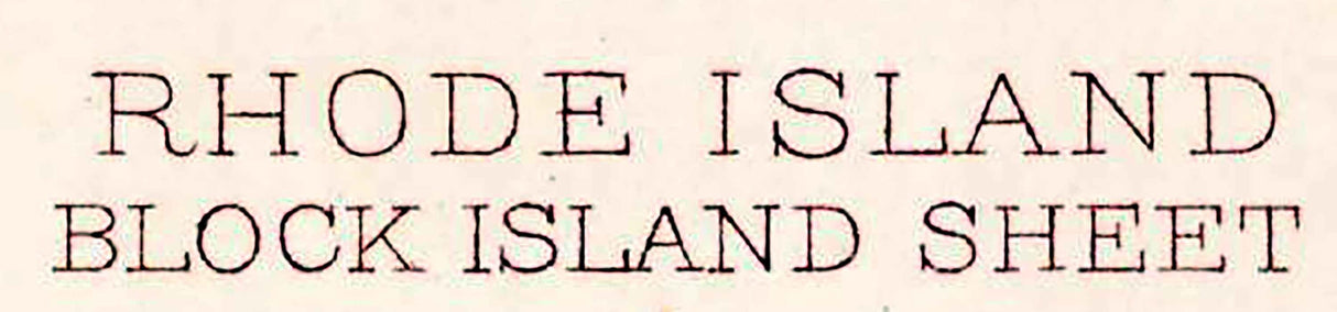 1889 Topo Map of Block Island Rhode Island Quad