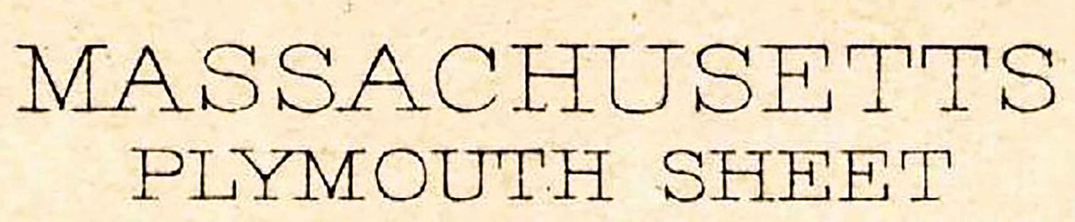 1889 Topo Map of Plymouth Massachusetts Quad