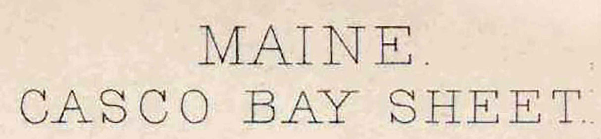 1893 Topo Map of Casco Bay Maine Quad Cape Elizabeth