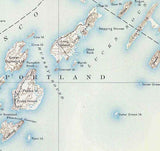 1893 Topo Map of Casco Bay Maine Quad Cape Elizabeth