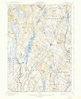 1898 Topo Map of Gray Maine Quad Sebago Lake