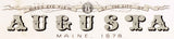 1878 Panoramic Map of Augusta Maine