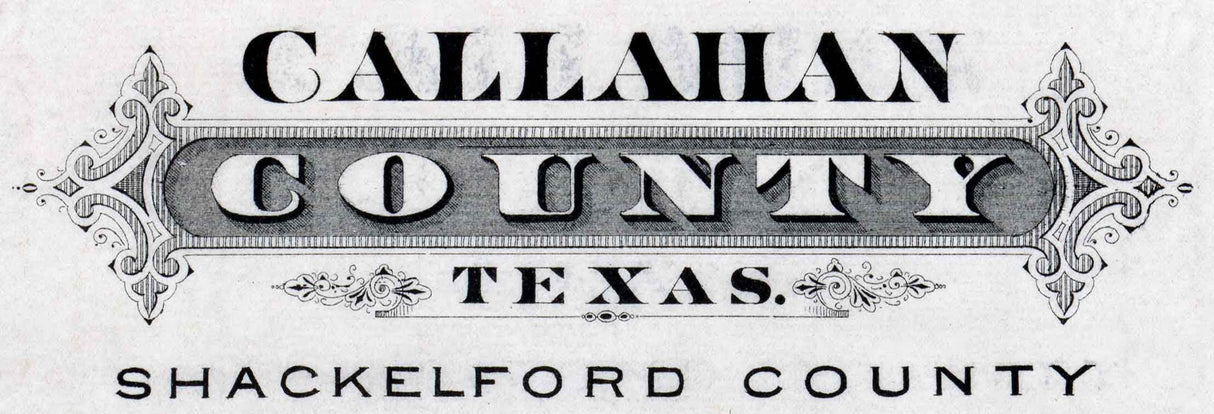 1870 Farm Line Map of Callahan County Texas