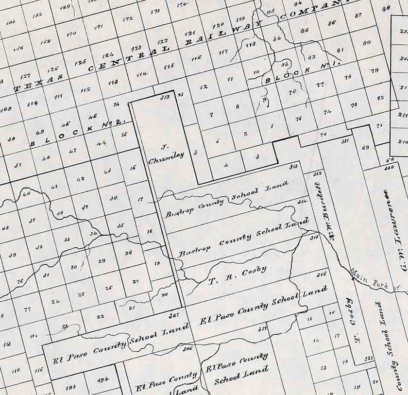 1870 Farm Line Map of Fisher County Texas