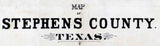 1870 Farm Line Map of Stephens County Texas