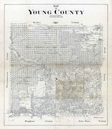 1898 Farm Line Map of Young County Texas