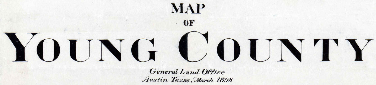 1898 Farm Line Map of Young County Texas