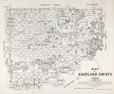 1879 Farm Line Map of Eastland County Texas