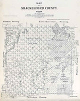 1879 Farm Line Map of Shackelford County Texas