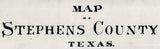 1879 Farm Line Map of Stephens County Texas