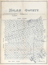 1880 Farm Line Map of Nolan County Texas
