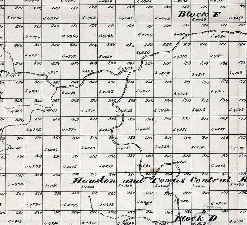 1880 Farm Line Map of Stonewall County Texas