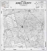 1881 Farm Line Map of Jones County Texas