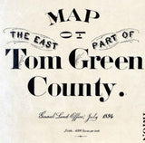 1894 Farm Line Map of Tom Green County Texas