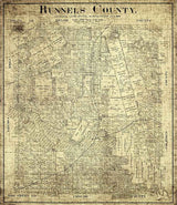 1898 Farm Line Map of Runnels County Texas