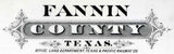 1870 Farm Line Map of Fannin County Texas