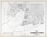 1879 Farm Line Map of Chambers County Texas