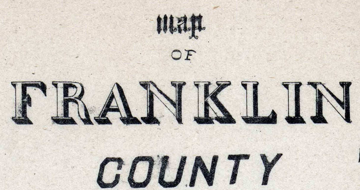 1879 Farm Line Map of Franklin County Texas