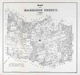 1879 Farm Line Map of Harrison County Texas