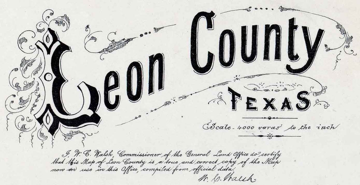 1879 Farm Line Map of Leon County Texas