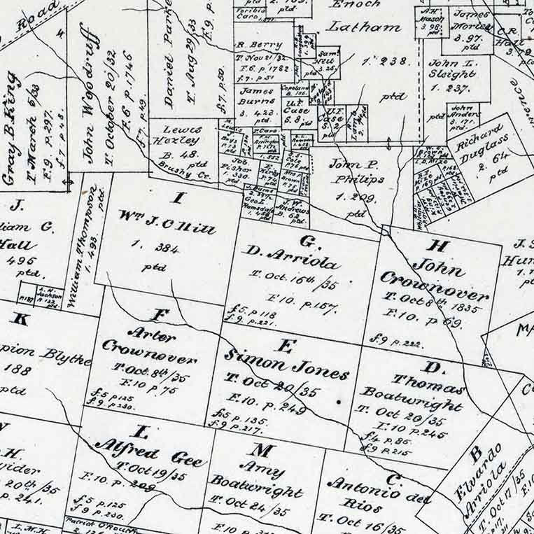 1879 Farm Line Map of Madison County Texas