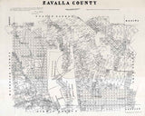 1879 Farm Line Map of Zavala County Texas