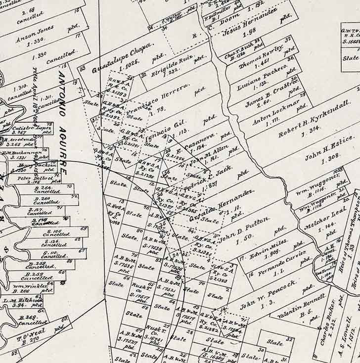 1879 Farm Line Map of Zavala County Texas