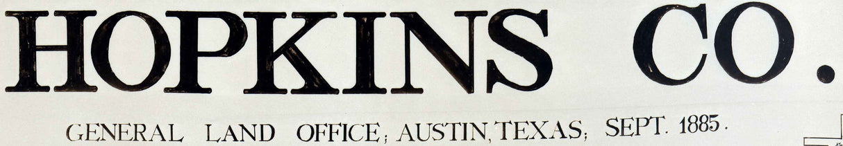 1885 Farm Line Map of Hopkins County Texas
