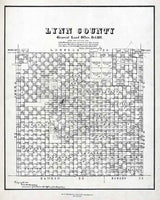 1891 Farm Line Map of Lynn County Texas