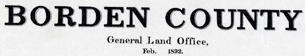 1892 Farm Line Map of Borden County Texas