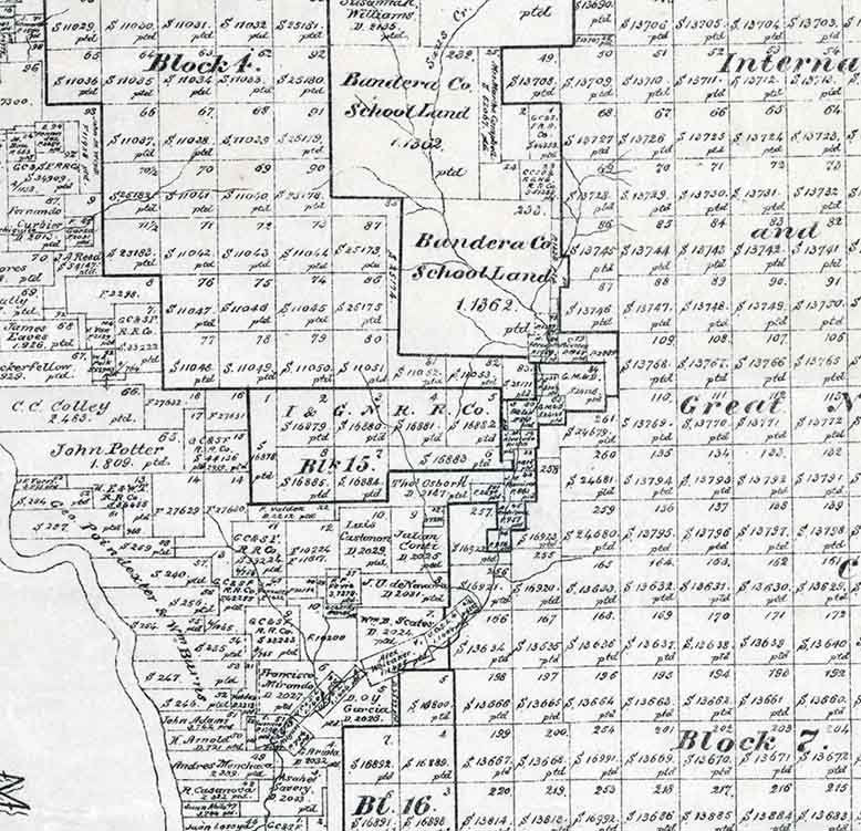 1893 Farm Line Map of Maverick County Texas