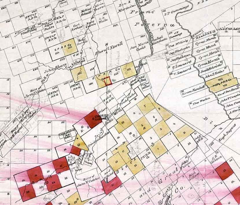 1897 Farm Line Map of Dimmit County Texas