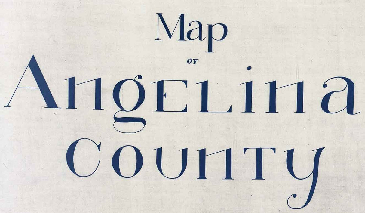 1899 Farm Line Map of Angelina County Texas