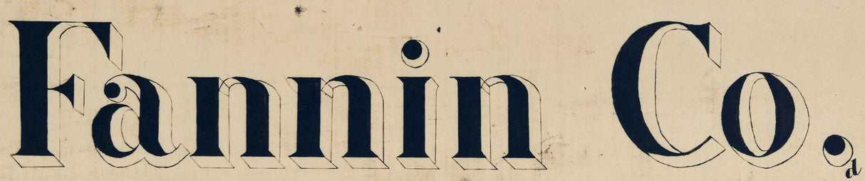 1901 Farm Line Map of Fannin County Texas