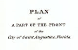 1835 Map of The Saint Augustine Florida Seawall and Fort Marion