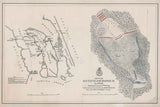 1862 Map of the Battlefield of Roanoke North Carolina