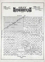 1889 Farm Line Map of Gray County Texas
