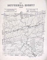 1890 Farm Line Map of Mitchell County Texas