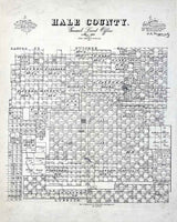 1892 Farm Line Map of Hale County Texas