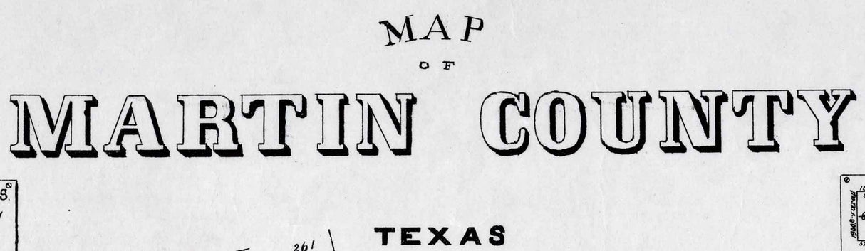 1894 Farm Line Map of Martin County Texas