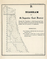 1855 Map of Saint Johns County Florida Saint Augustine Land District