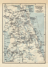 1909 Map of Northern Florida