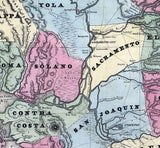 1851 Map of the Mining District of California